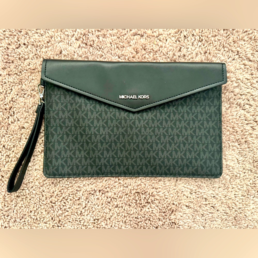 Michael Kors Black Monogram Wristlet